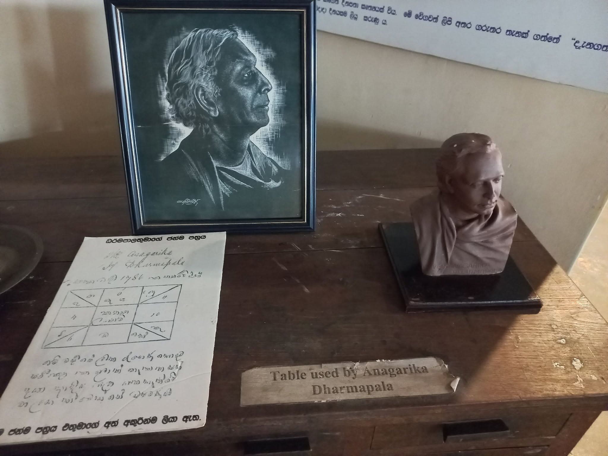 Table Used by Anagarika Dharmapala
